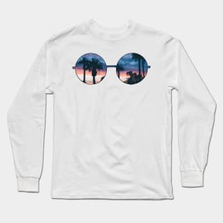 Sunset Hippie Glasses Long Sleeve T-Shirt